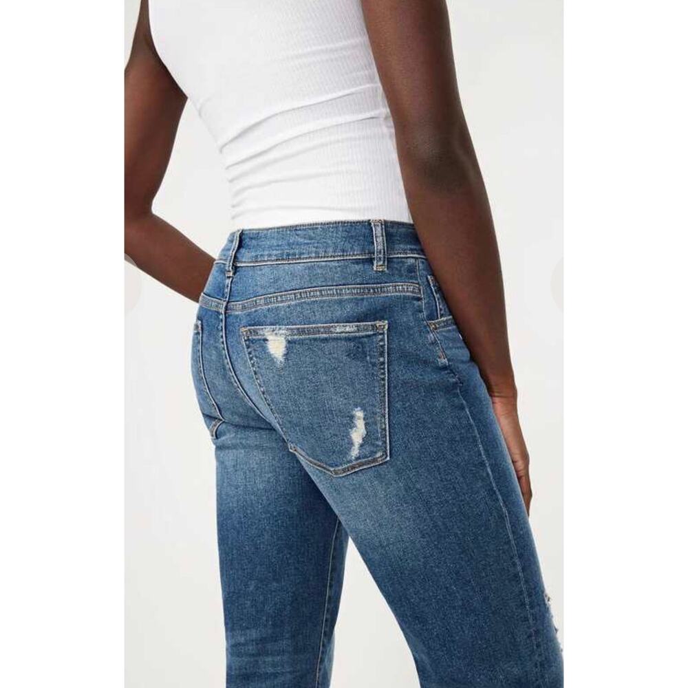 DL1961 DL Vintage Riley Boyfriend Straight Distressed Blue Jeans Adams Size 27 - Picture 6 of 15